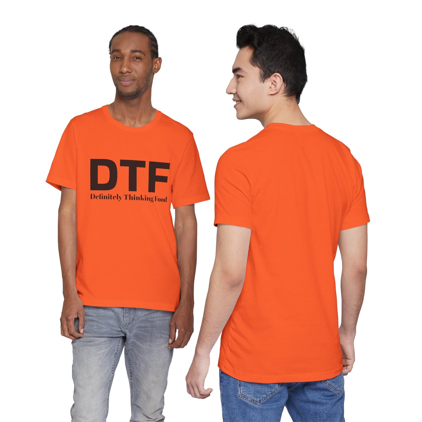 DTF 'Definitely Thinking Food' Tee — Funny Foodie Graphic T-Shirt