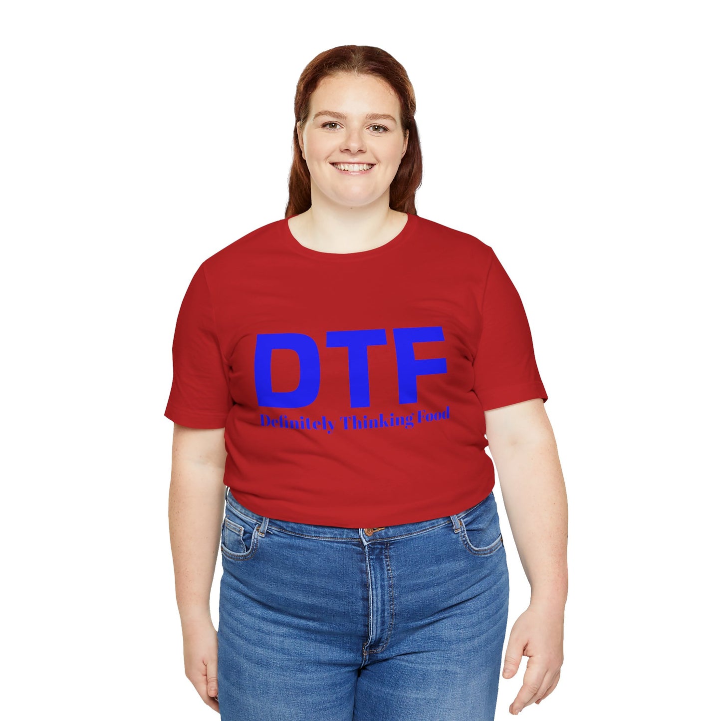 DTF 'Definitely Thinking Food' Tee — Funny Foodie Graphic T-Shirt