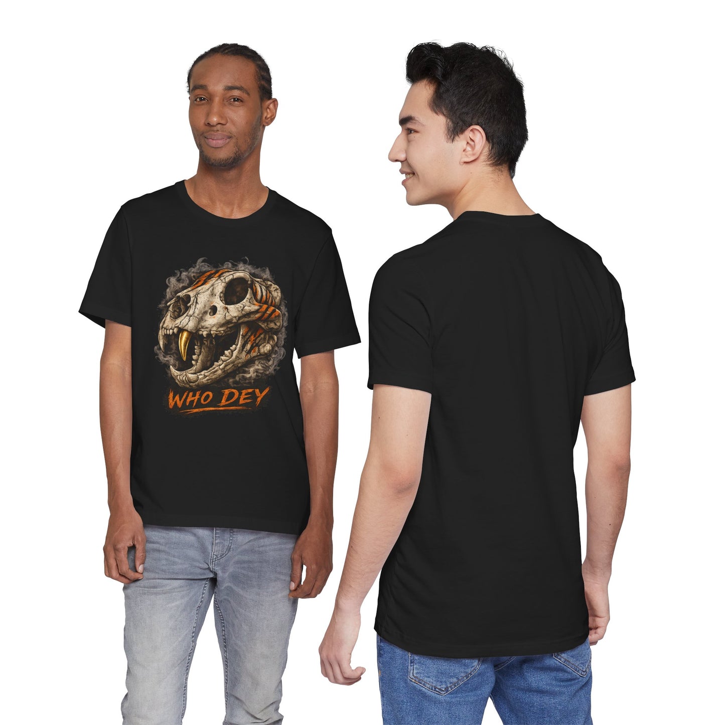 Skull Tiger 'WHO DEY' Tee — Bengals Fan Graphic T-Shirt