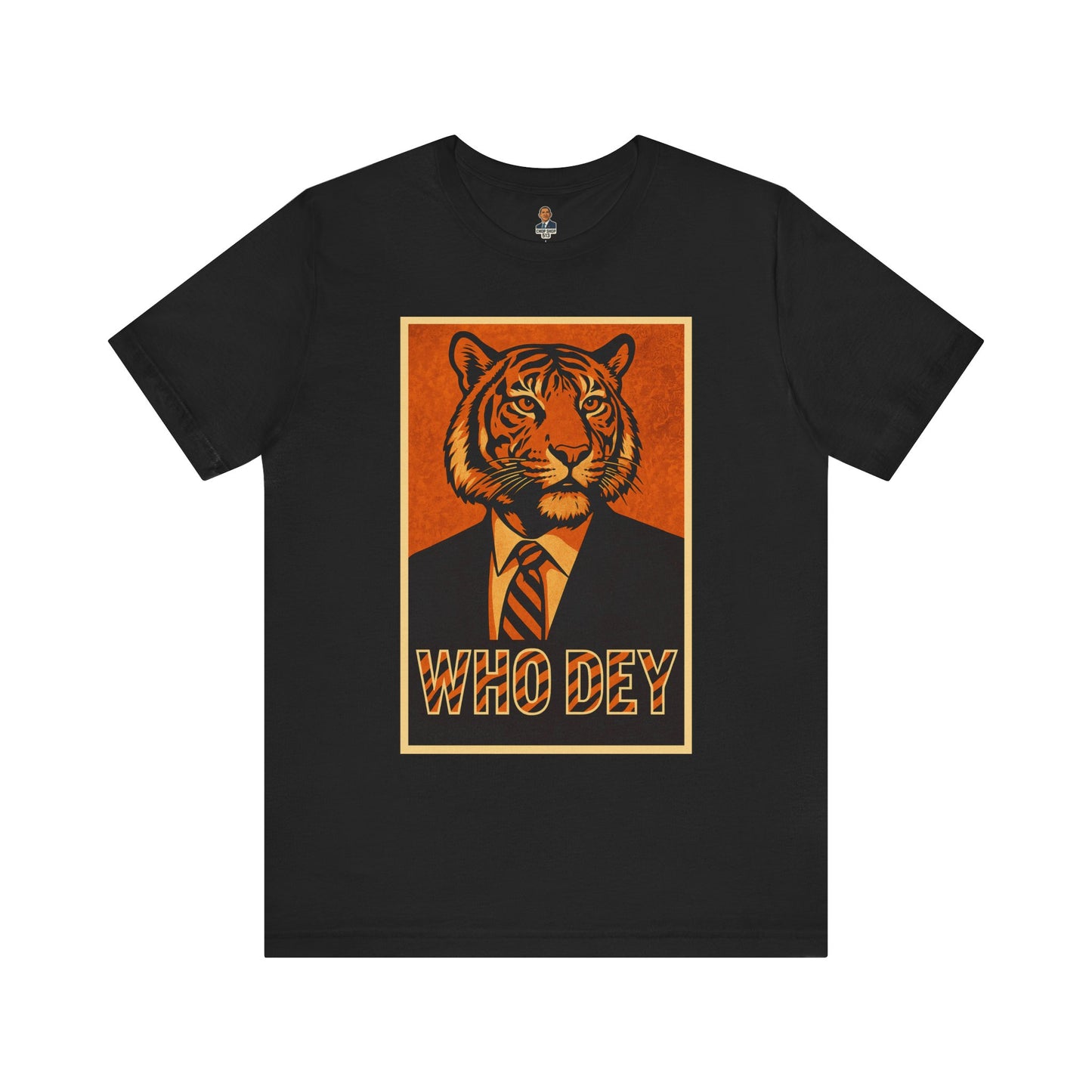HopeTiger Graphic Tee for Game Day, Casual Wear, Statement Shirt, Unisex Orange Top, Gift for Sports Fans, Who Dey Tee