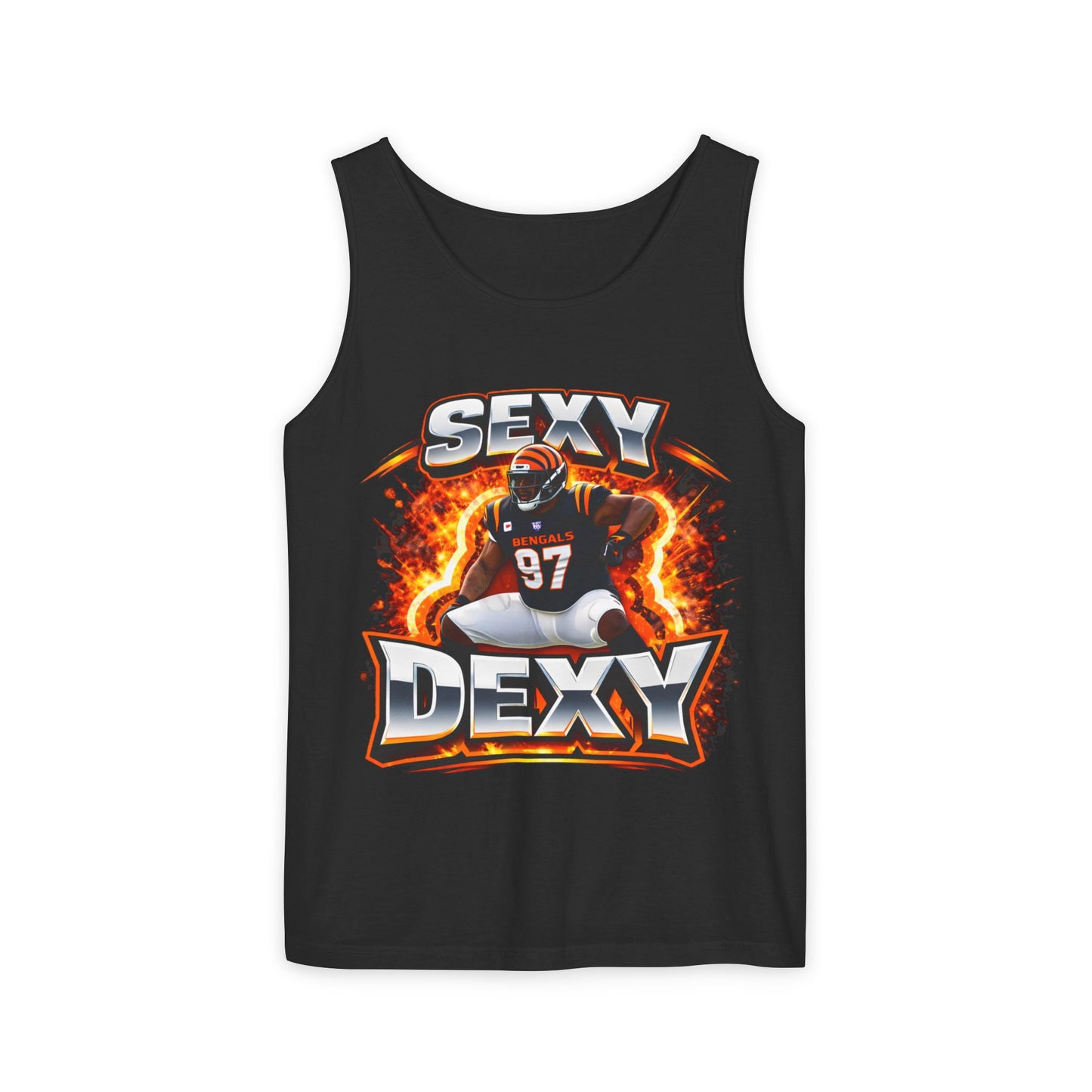 Sexy Dexy Football Tank Top — Gridiron Player Graphic Sports Tee