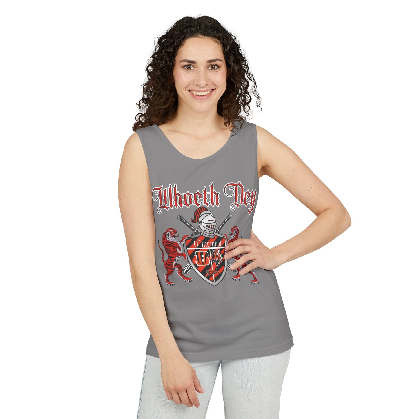 Whoeth Dey Unisex Garment-Dyed Tank Top, Casual Summer Wear, Gift for Sports Fans, Outdoor Events, Festivals, Unisex Tee