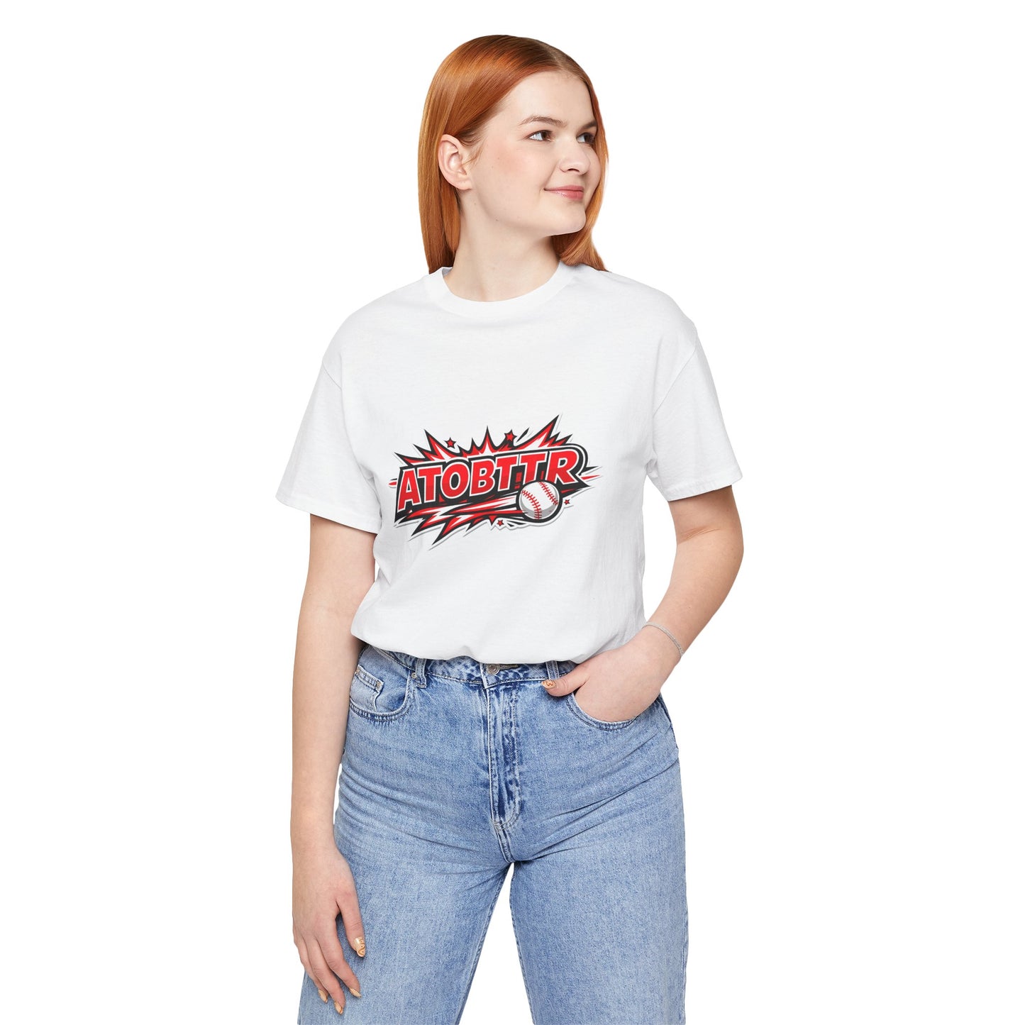 ATOBTTR Baseball Graphic Tee – Retro Explosive Sports Shirt