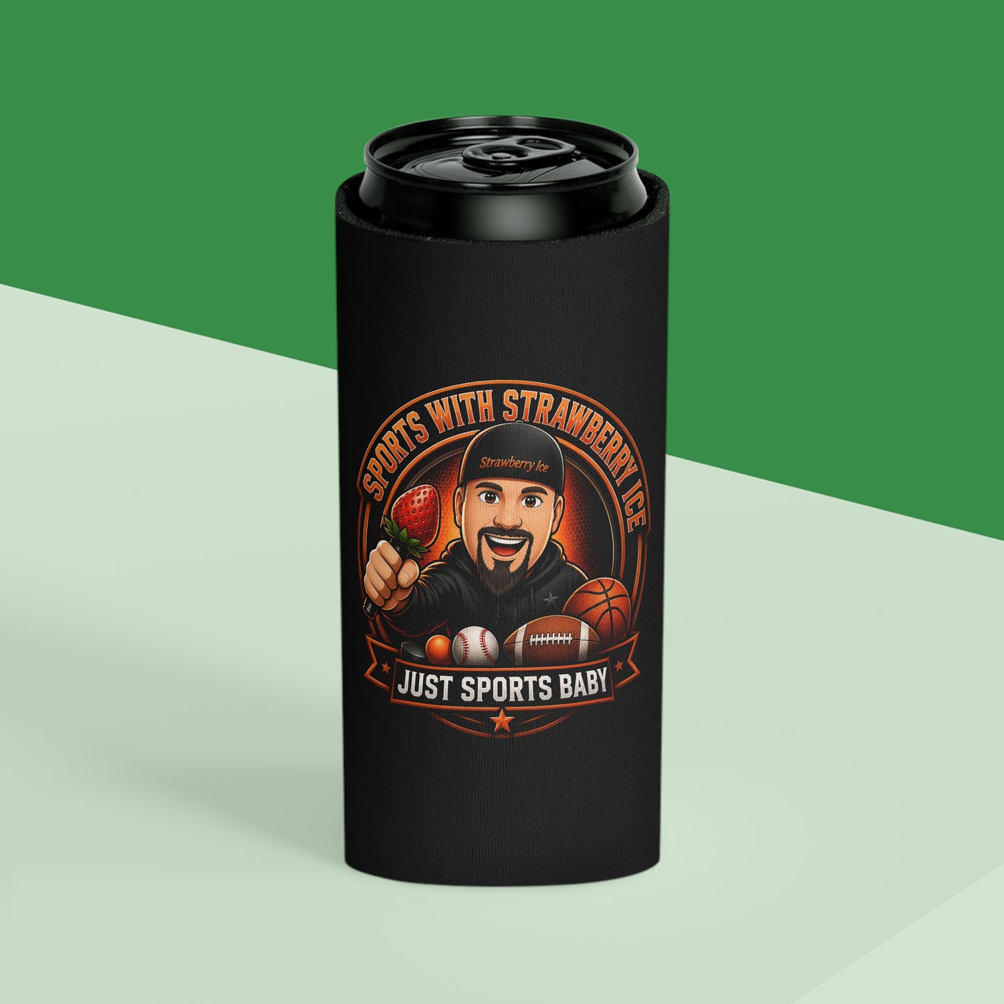 Sports with Strawberry Ice Can Cooler