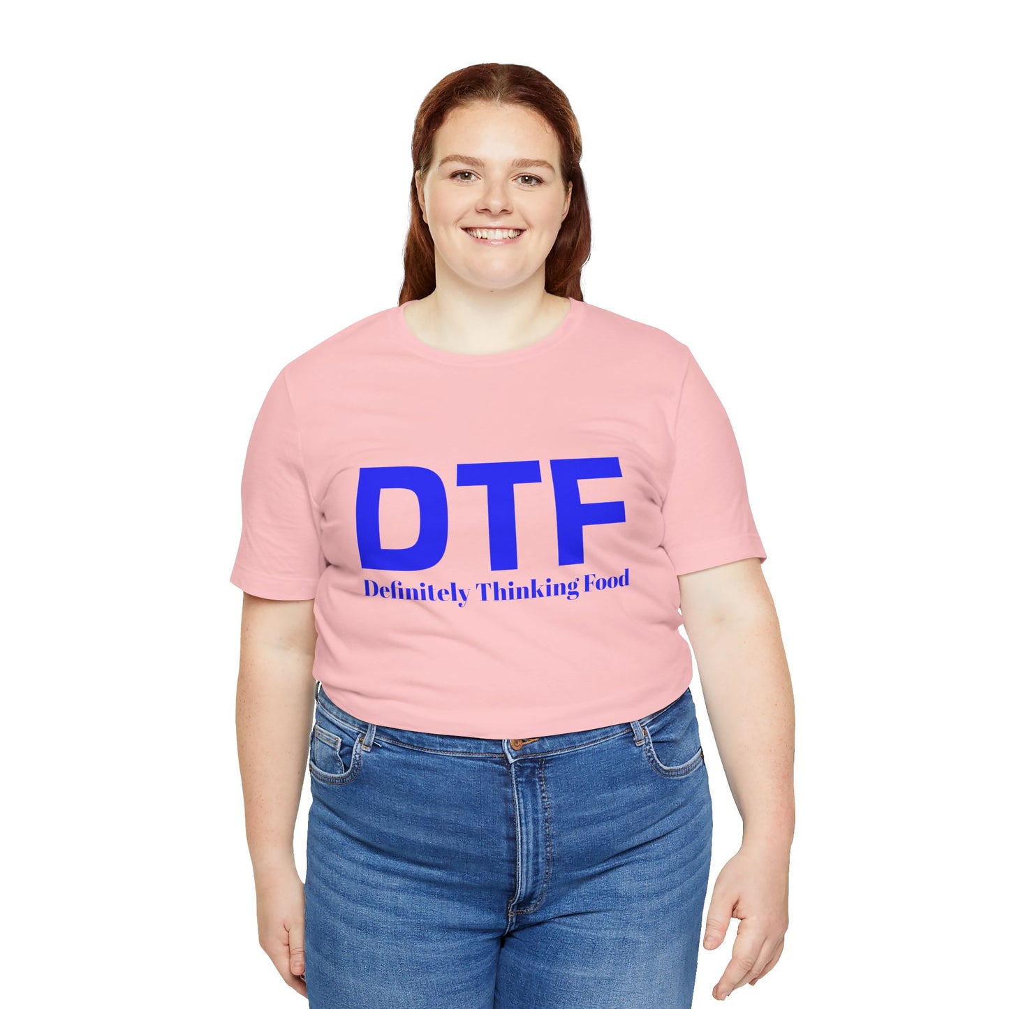 DTF 'Definitely Thinking Food' Tee — Funny Foodie Graphic T-Shirt