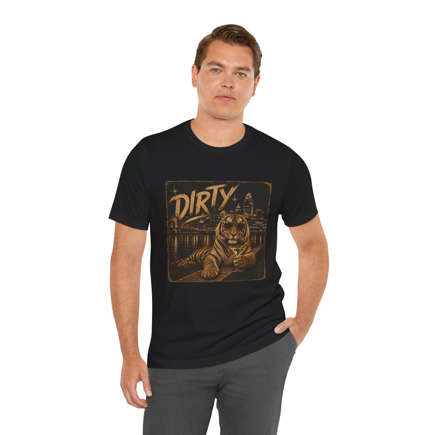 Tiger City Tee — "DIRTY" Vintage Urban Tiger Graphic T-Shirt