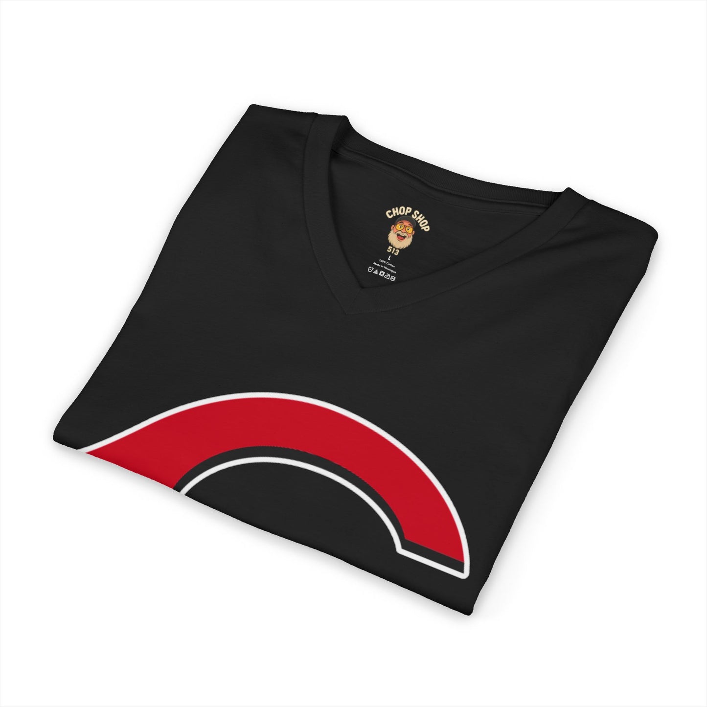 Cincinnati-Style Red 'C' V-Neck Tee