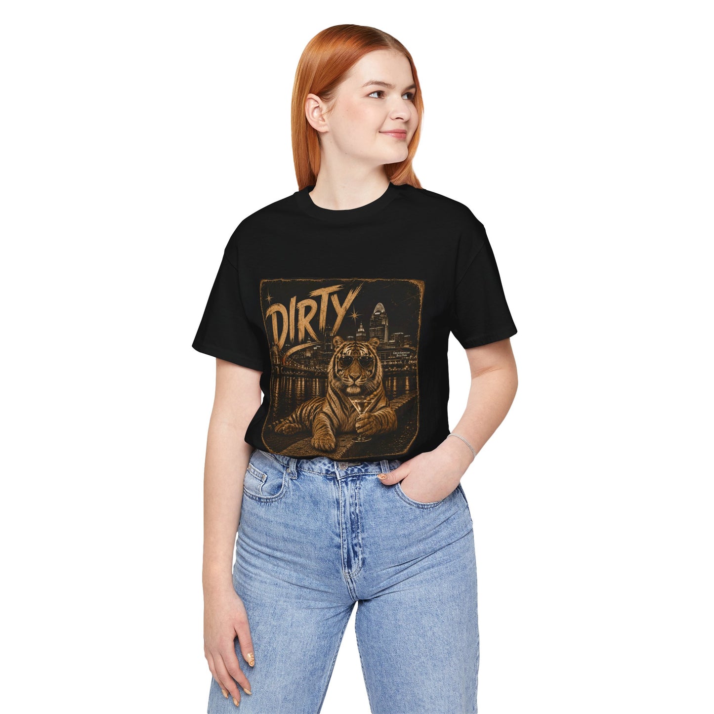 Tiger City Tee — "DIRTY" Vintage Urban Tiger Graphic T-Shirt
