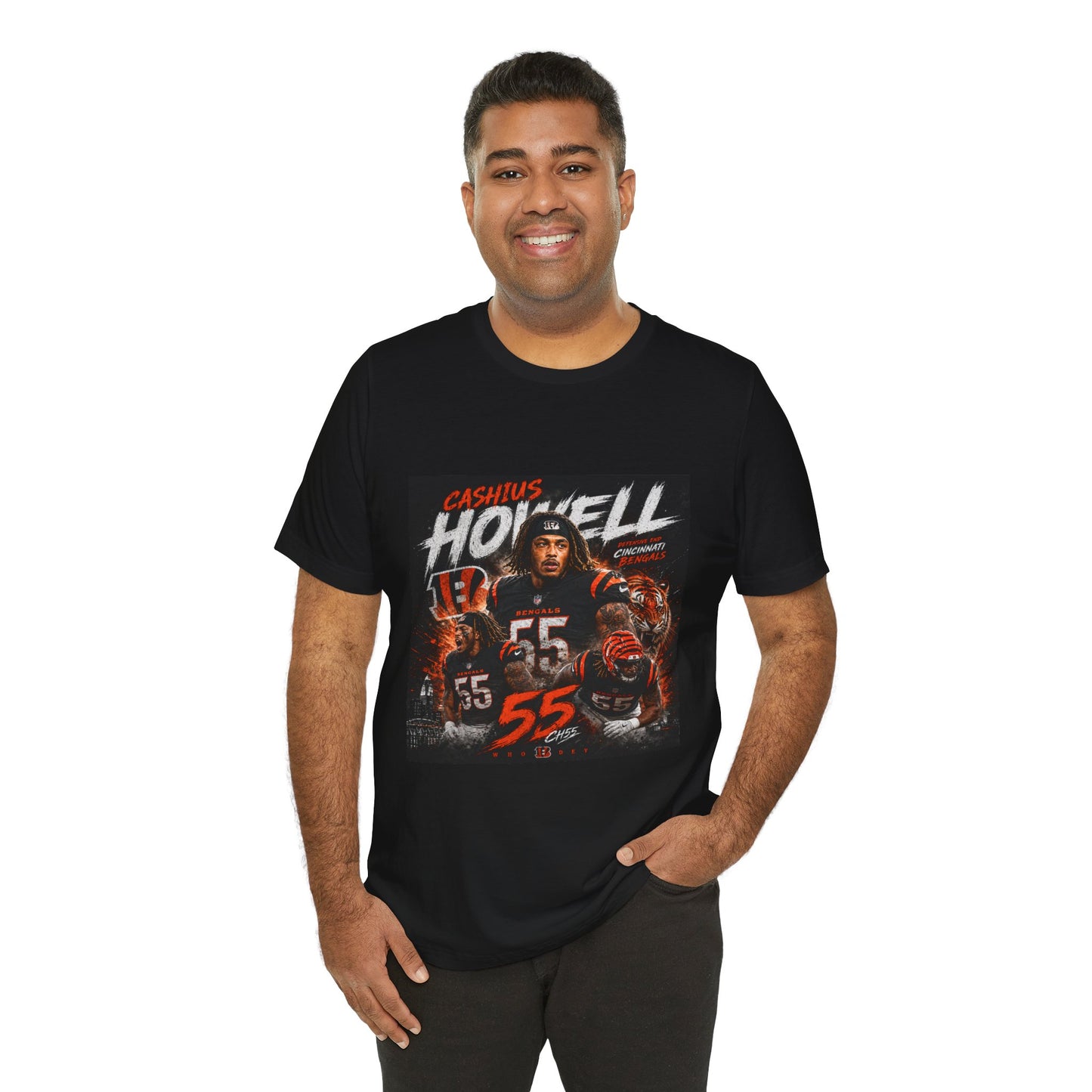 Cashius Howell Football Player Tribute Tee – #55 Graphic Shirt