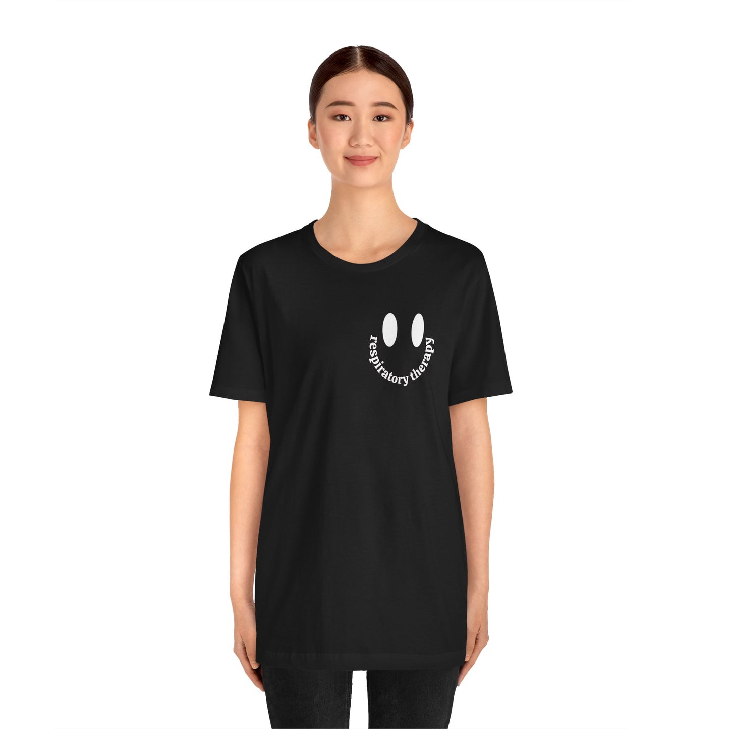 Respiratory Therapy Smiley T‑Shirt — Respiratory Therapist Gift