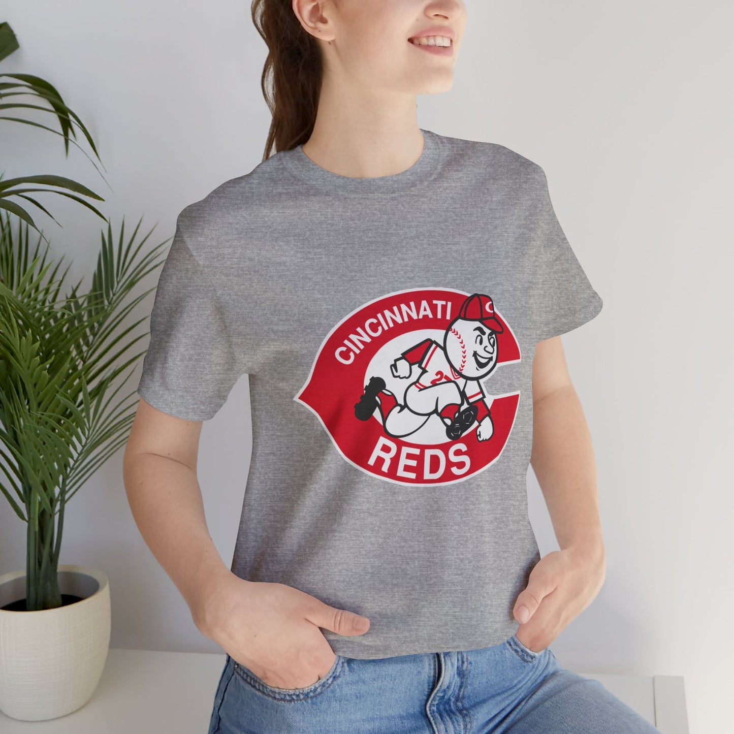 Cincinnati Reds Logo Baseball T‑Shirt — Retro Mr. Redlegs Fan Tee