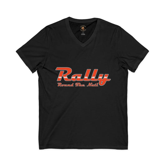 V-neck Rally Round the Nati Unisex V-Neck Tee