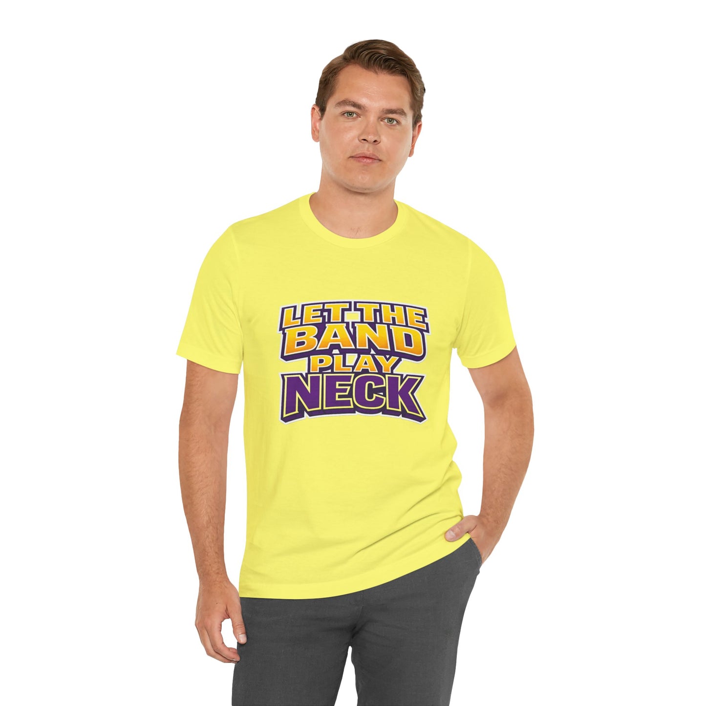 Let The Band Play Neck T-Shirt – Retro Sports Band Tee