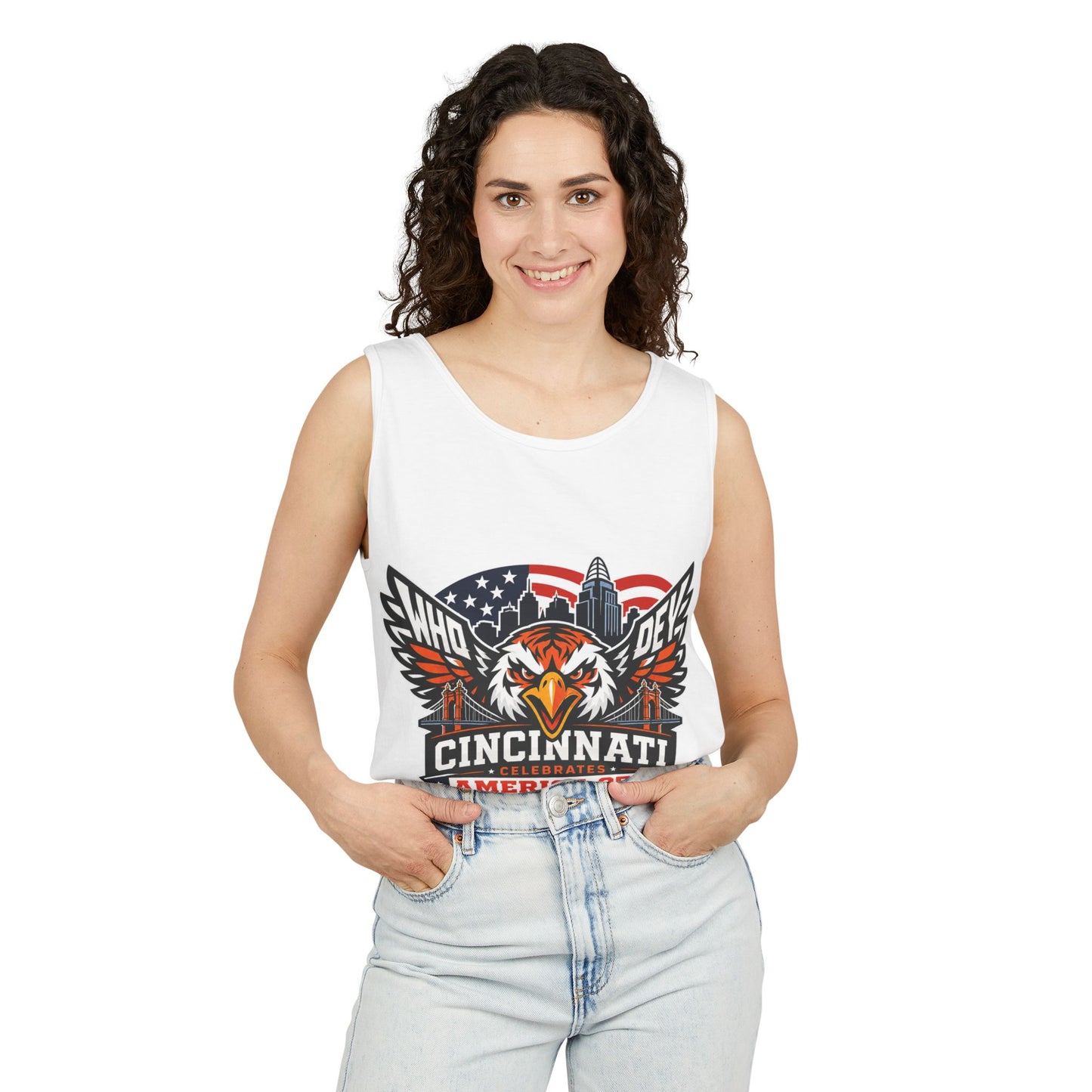Cincinnati Celebrates America 250 Eagle Tank Top — Patriotic 1776–2026 Celebration Tee