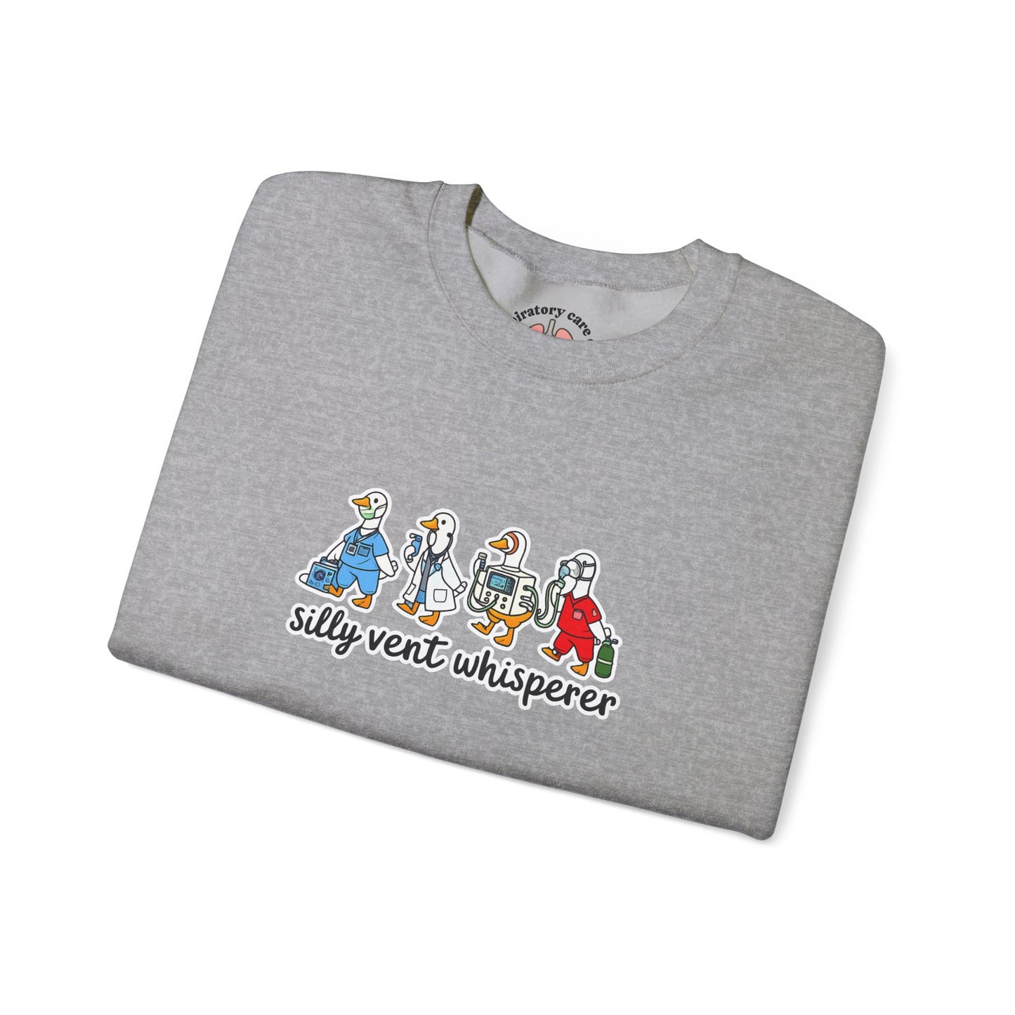 Crewneck Sweatshirt — "Silly Vent Whisperer" Cartoon Characters Graphic