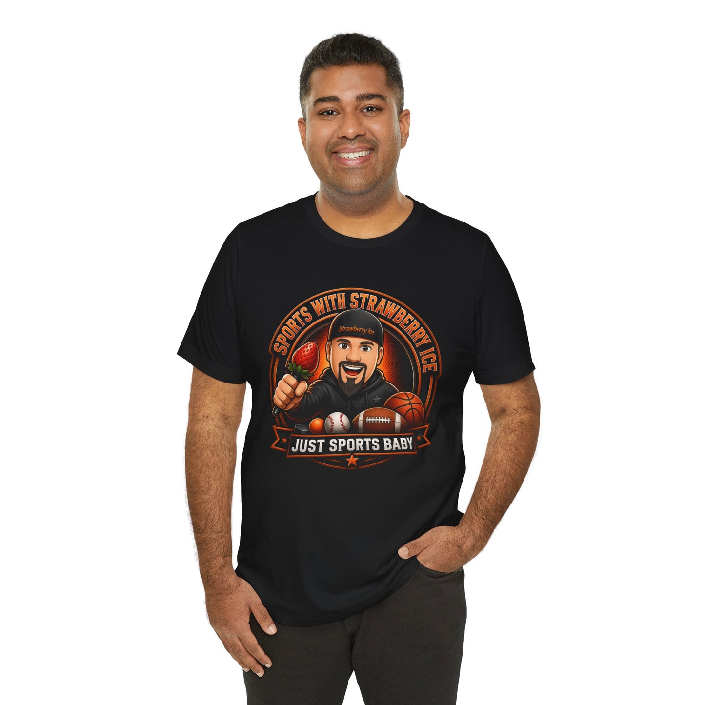 Just Sports Baby Tee — Strawberry Ice Fan Tee