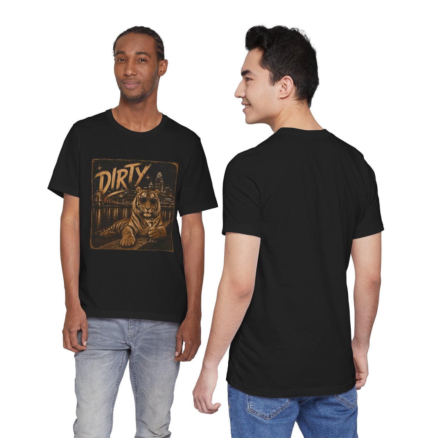 Tiger City Tee — "DIRTY" Vintage Urban Tiger Graphic T-Shirt