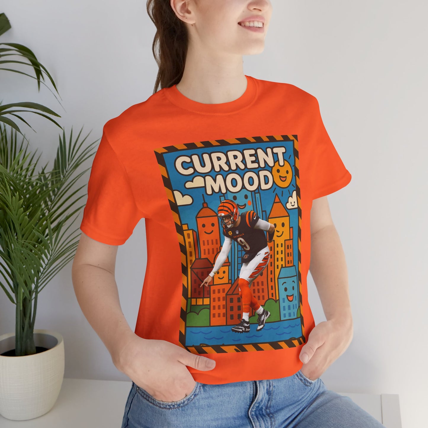 Current Mood: Hitting the Griddy T-Shirt – Joe Burrow Cincinnati Football Tee