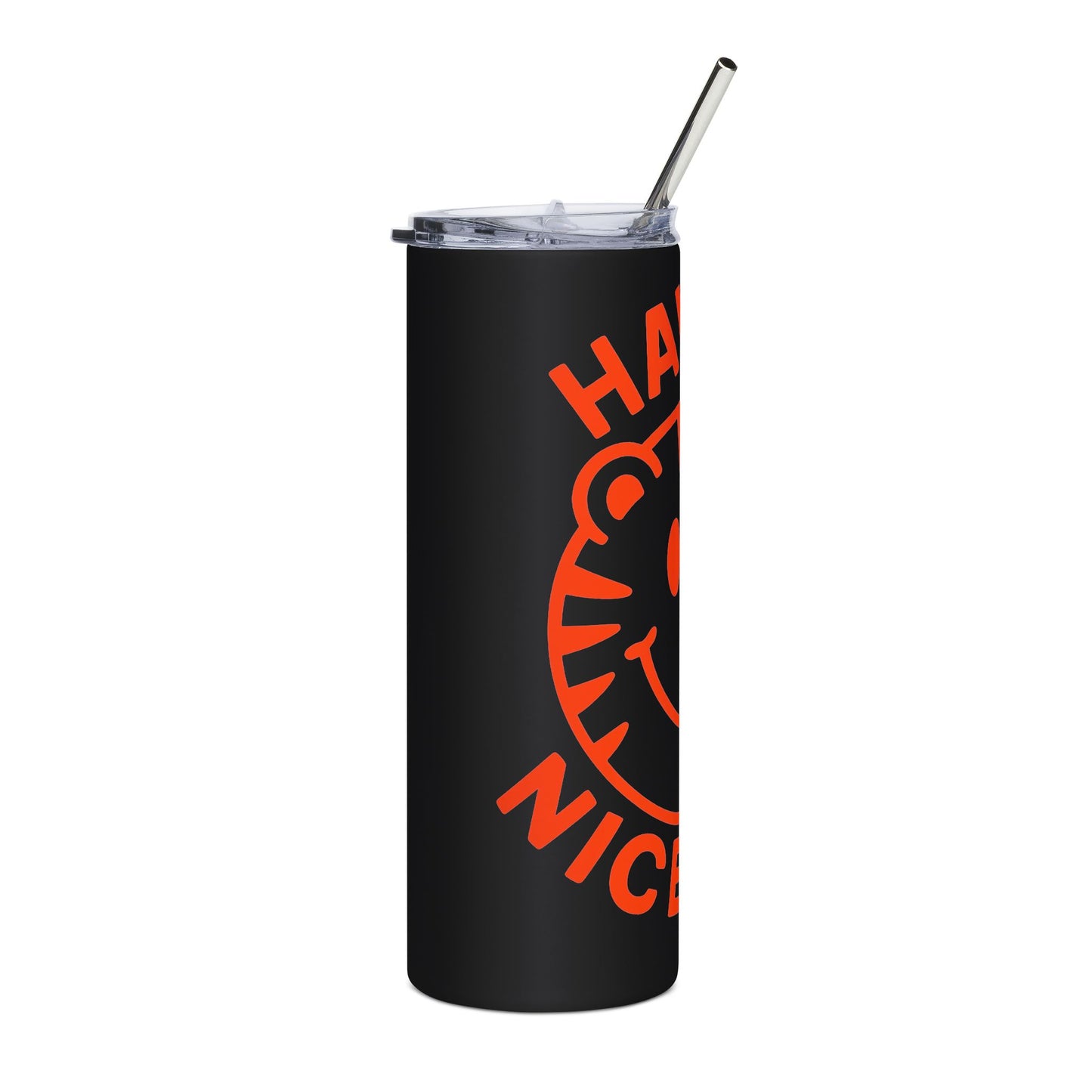 20oz Tumbler — 'Have A Nice Day' Neon Smile Stainless Steel Travel Cup