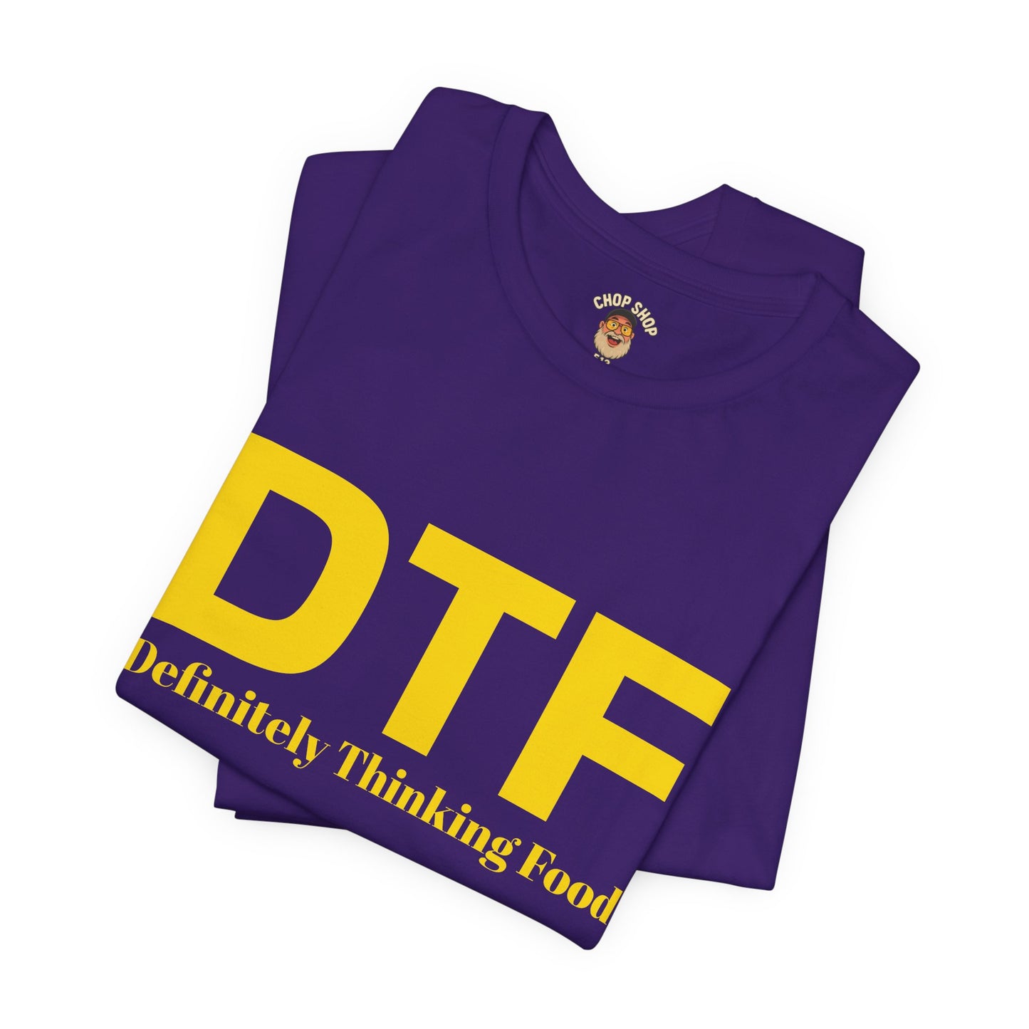 DTF 'Definitely Thinking Food' Tee — Funny Foodie Graphic T-Shirt