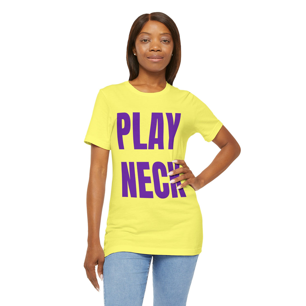 🐯 PLAY NECK Graphic Tee 🎺💜💛