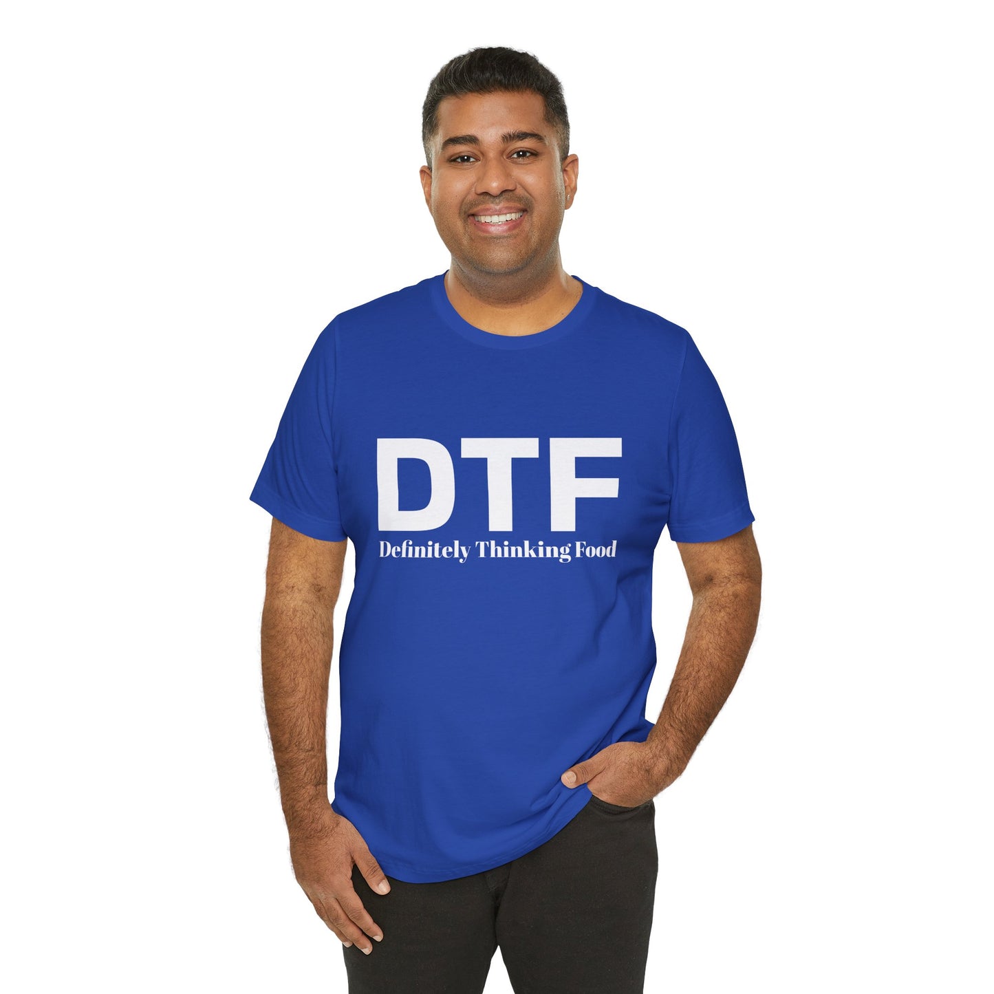DTF 'Definitely Thinking Food' Tee — Funny Foodie Graphic T-Shirt