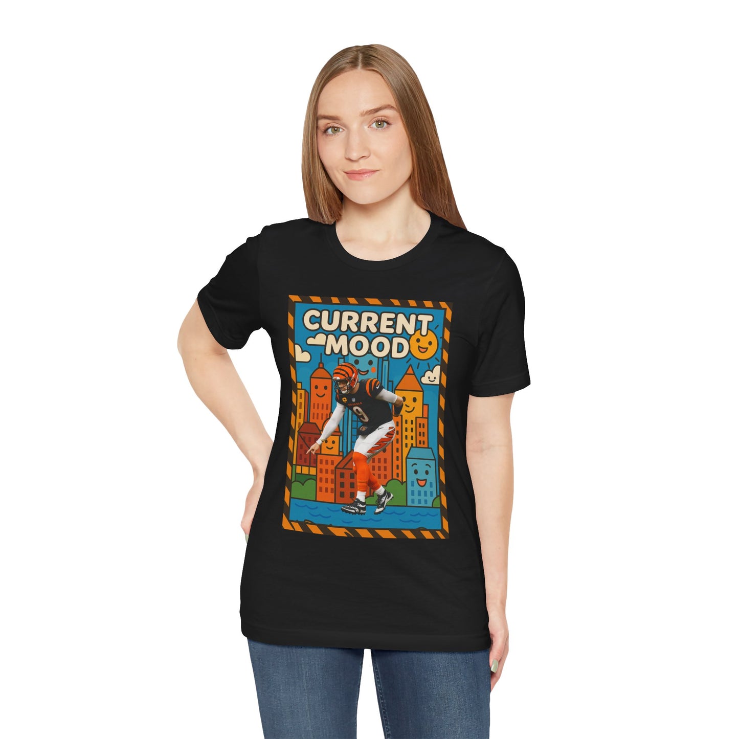 Current Mood: Hitting the Griddy T-Shirt – Joe Burrow Cincinnati Football Tee