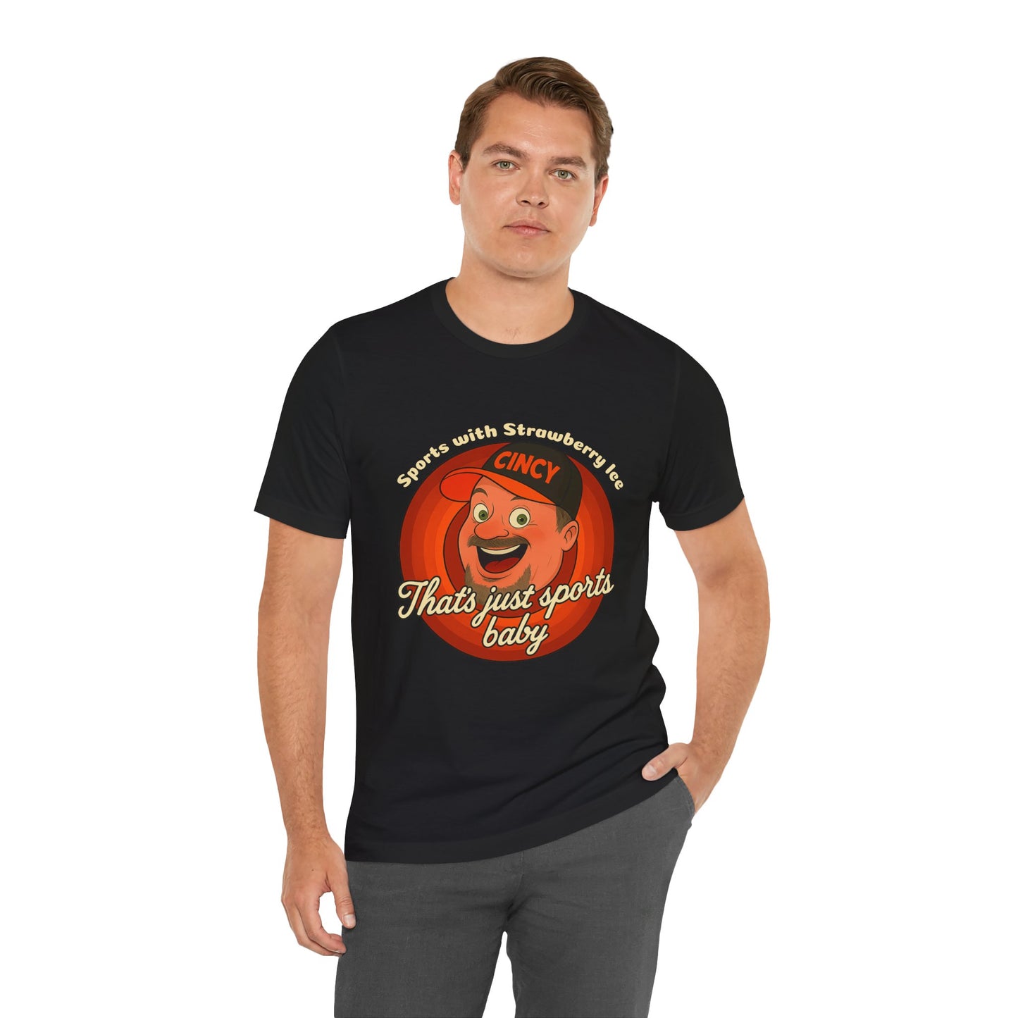 Sports with Strawberry Ice Tee, Casual Wear, Gift for Sports Fans, Unisex Shirt, Birthday or Holiday Apparel