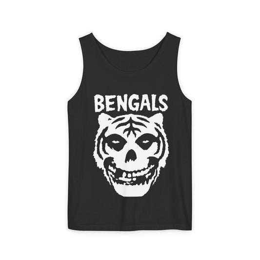 🔥 Bengals Skull Tank Top – Punk Rock Who Dey Muscle Tank 🔥