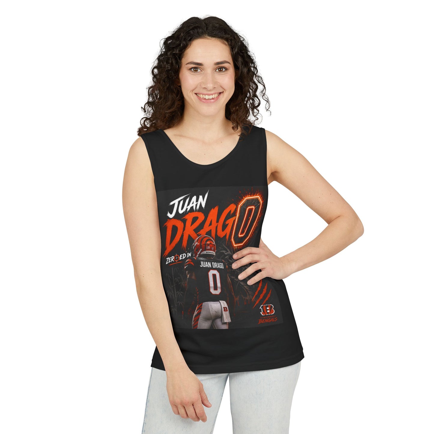 'Juan Drago 0' Team Jersey Design Football Player Graphic Tank Top