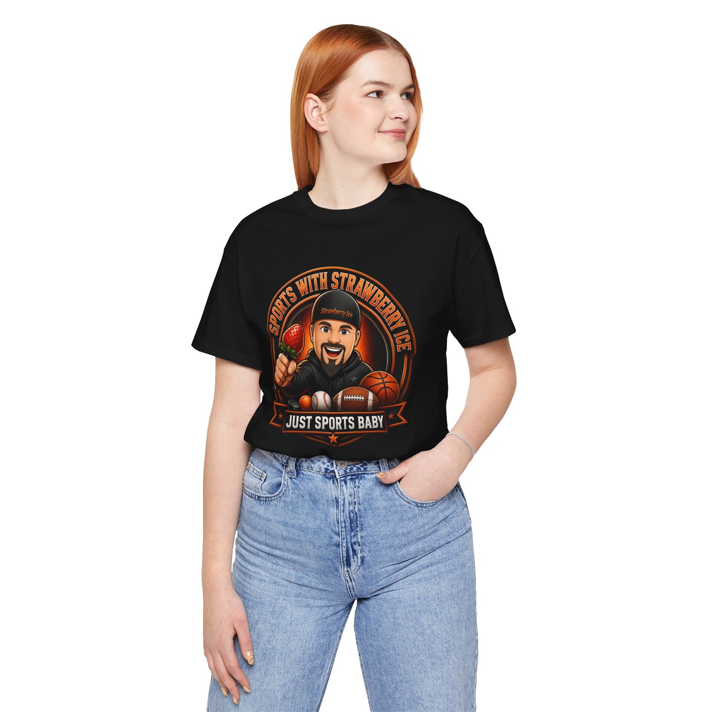 Just Sports Baby Tee — Strawberry Ice Fan Tee
