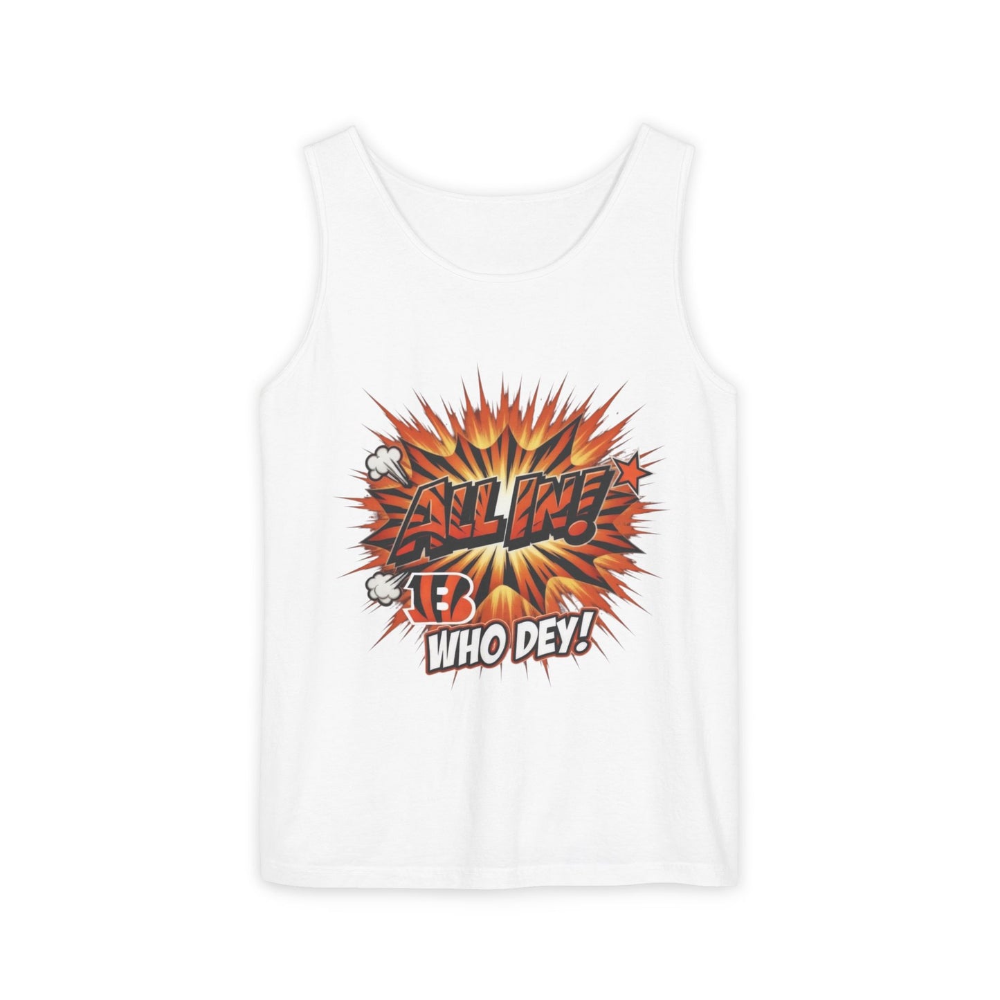 All In! Who Dey Bengals Tank Top — Football Fan Graphic Tank