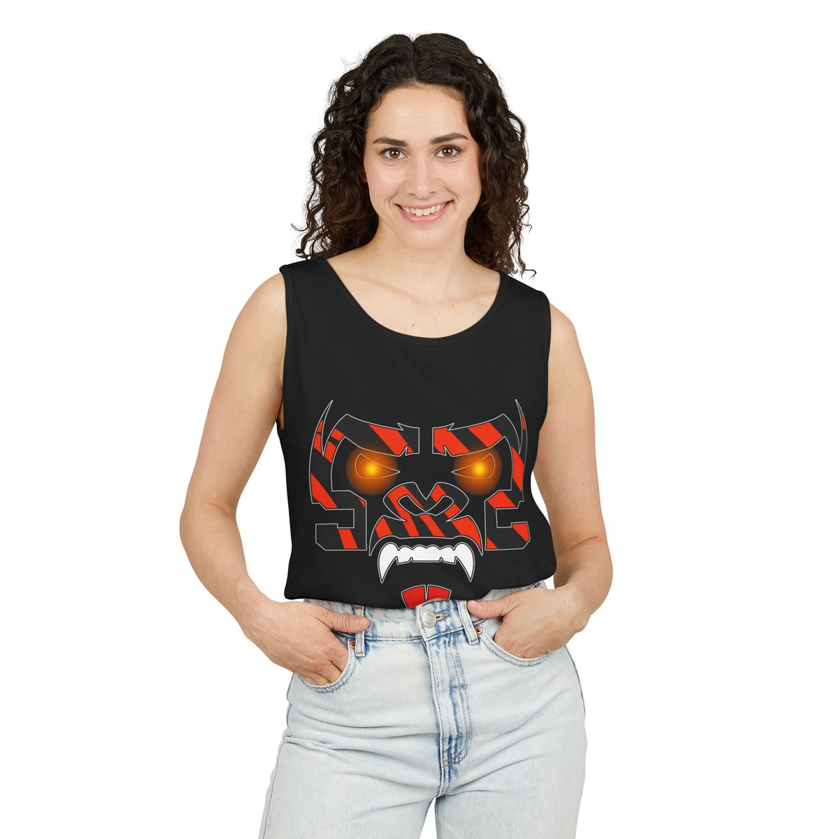 Fierce Gorilla Graphic Tank Top, Unisex Summer Shamar Shirt, Casual Wear, Workout Apparel, Gift for Comic Fans, Halloween Costume