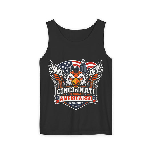 Cincinnati Celebrates America 250 Eagle Tank Top — Patriotic 1776–2026 Celebration Tee