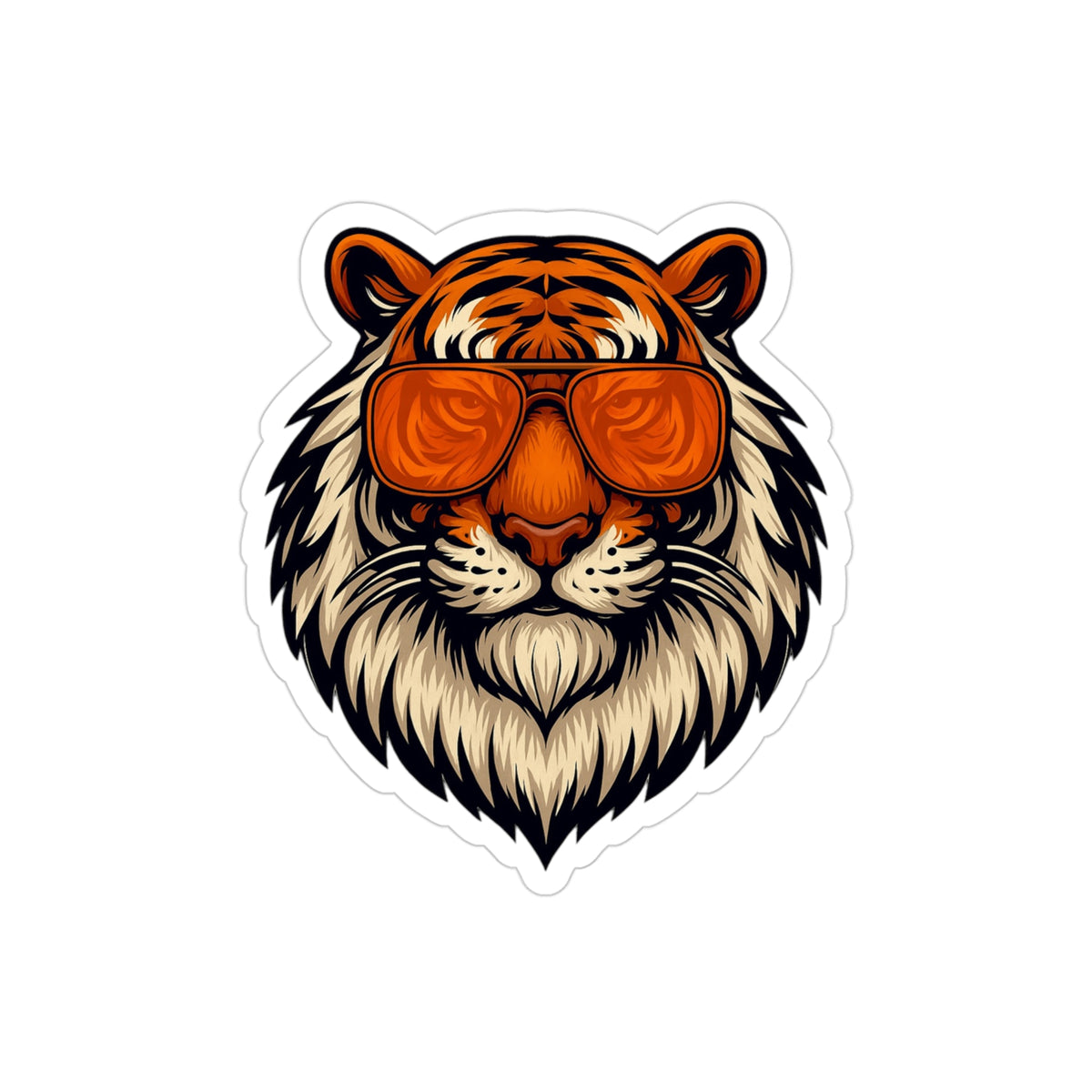 Orange tinted Transparent Outdoor WhoDey Stickers, Die-Cut, 1pcs