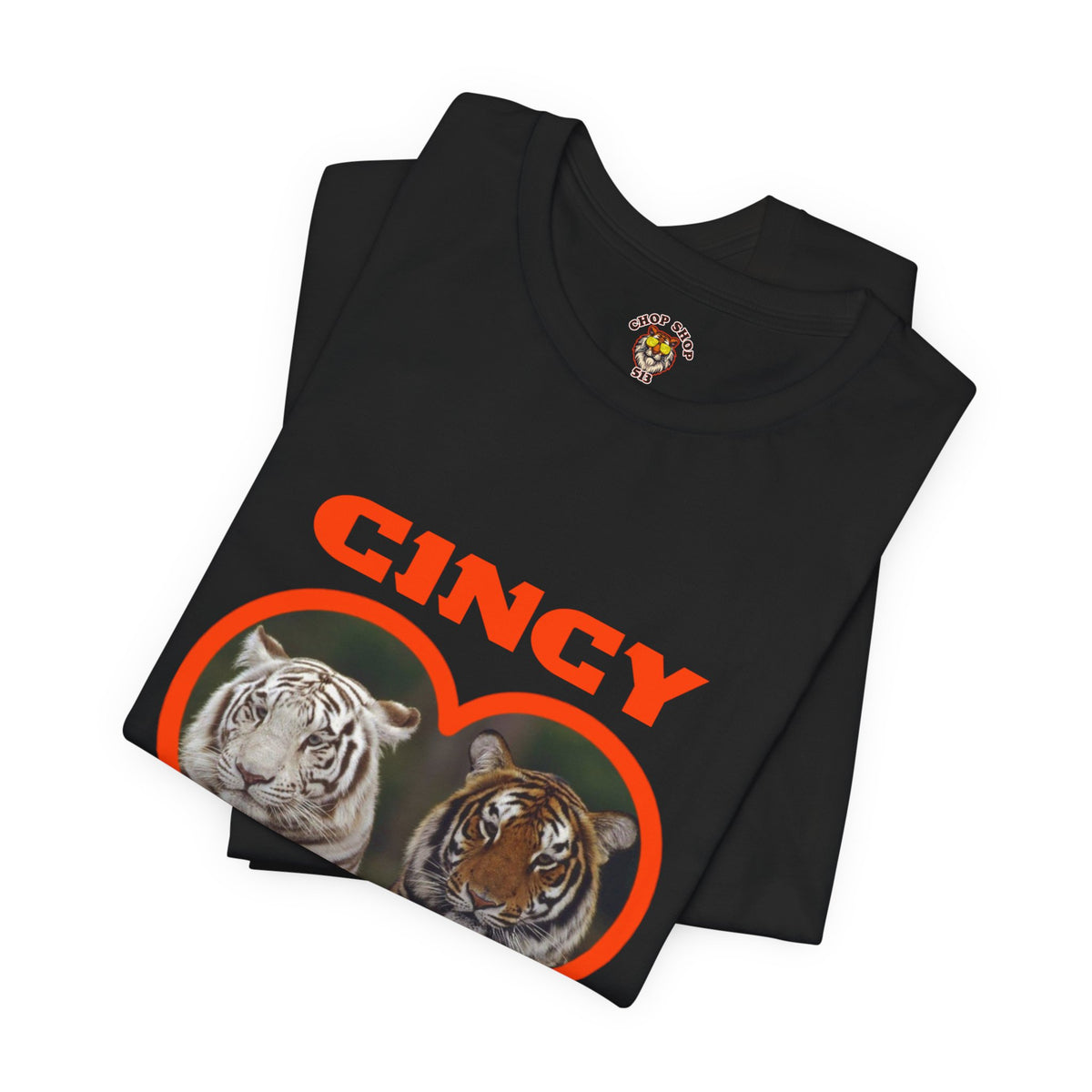 🧡 Cincy Cat Lover Tee | Big Cat Heart Graphic Shirt