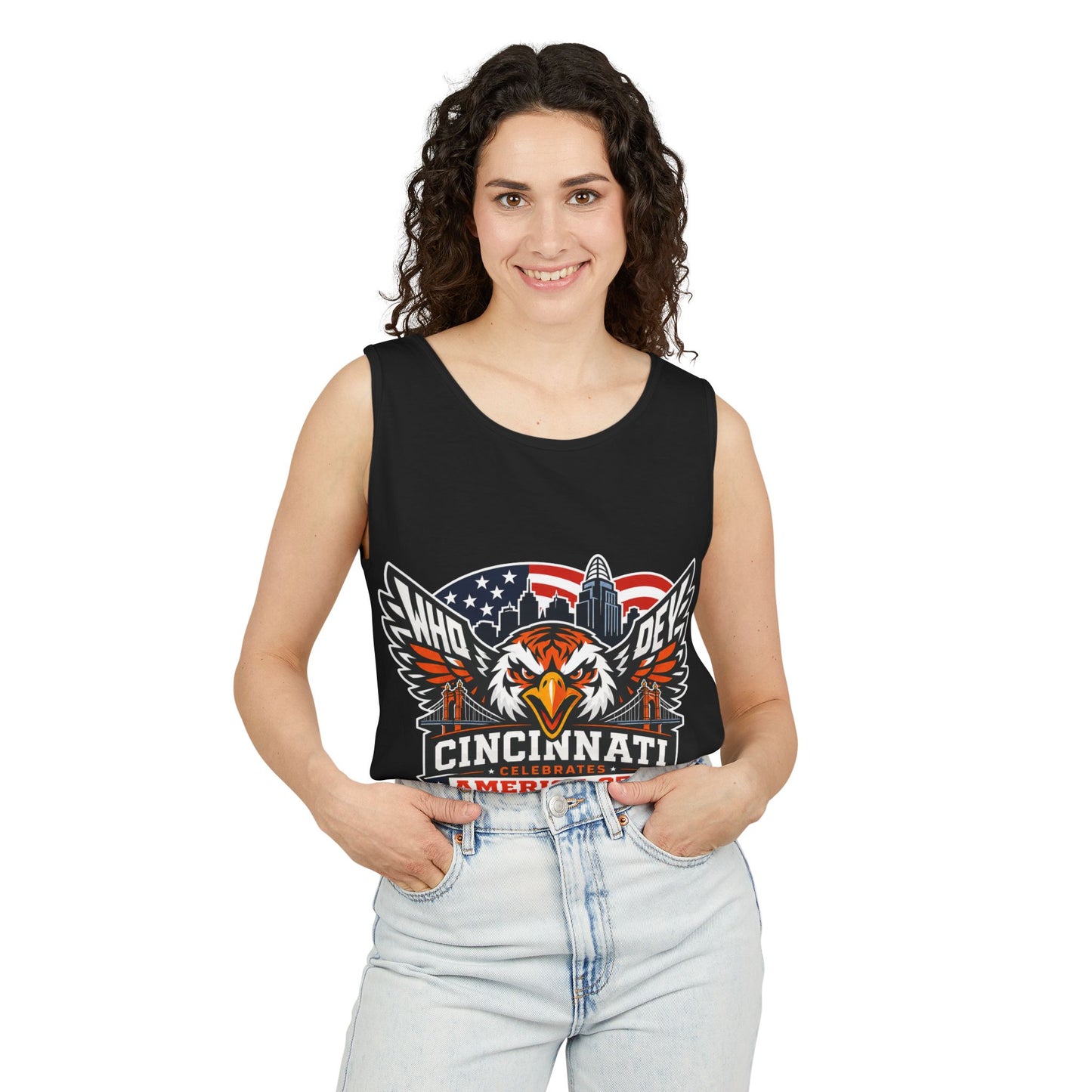 Cincinnati Celebrates America 250 Eagle Tank Top — Patriotic 1776–2026 Celebration Tee