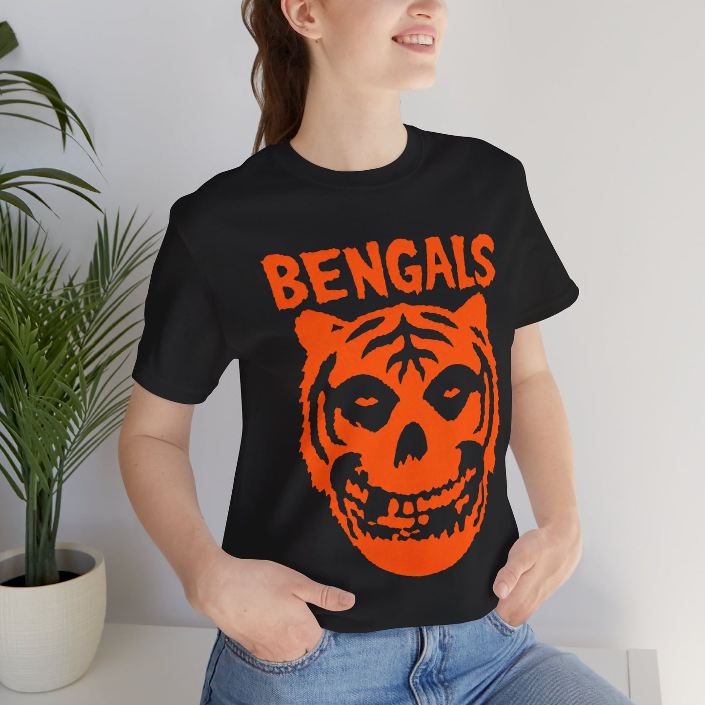 Bengals Skull Tiger Tee — Vintage Orange Football Fan Shirt
