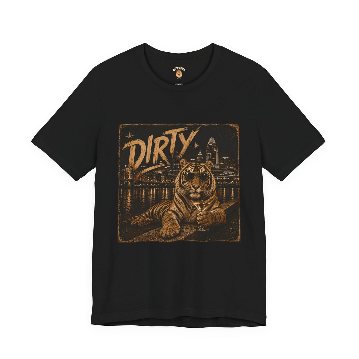 Tiger City Tee — "DIRTY" Vintage Urban Tiger Graphic T-Shirt