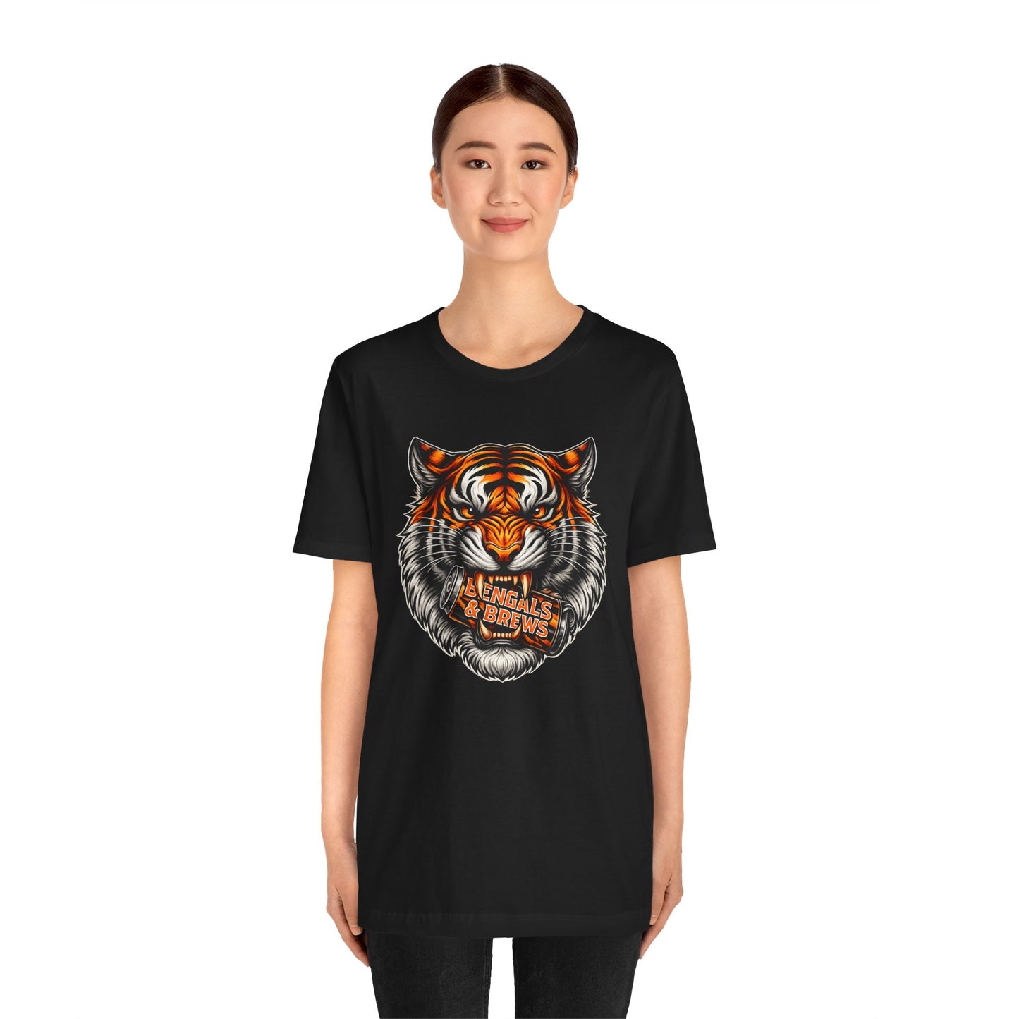 Bengals and Brews Football Tee — Bengals Fans Pride Orange Shirt