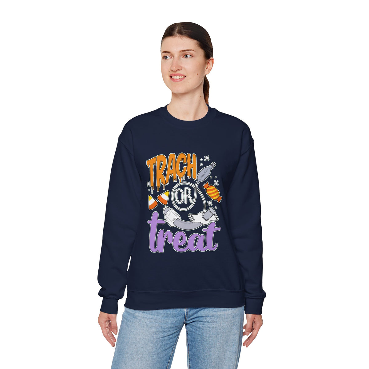 🎃 TRACH OR TREAT CREWNECK SWEATSHIRT 🫁🍬