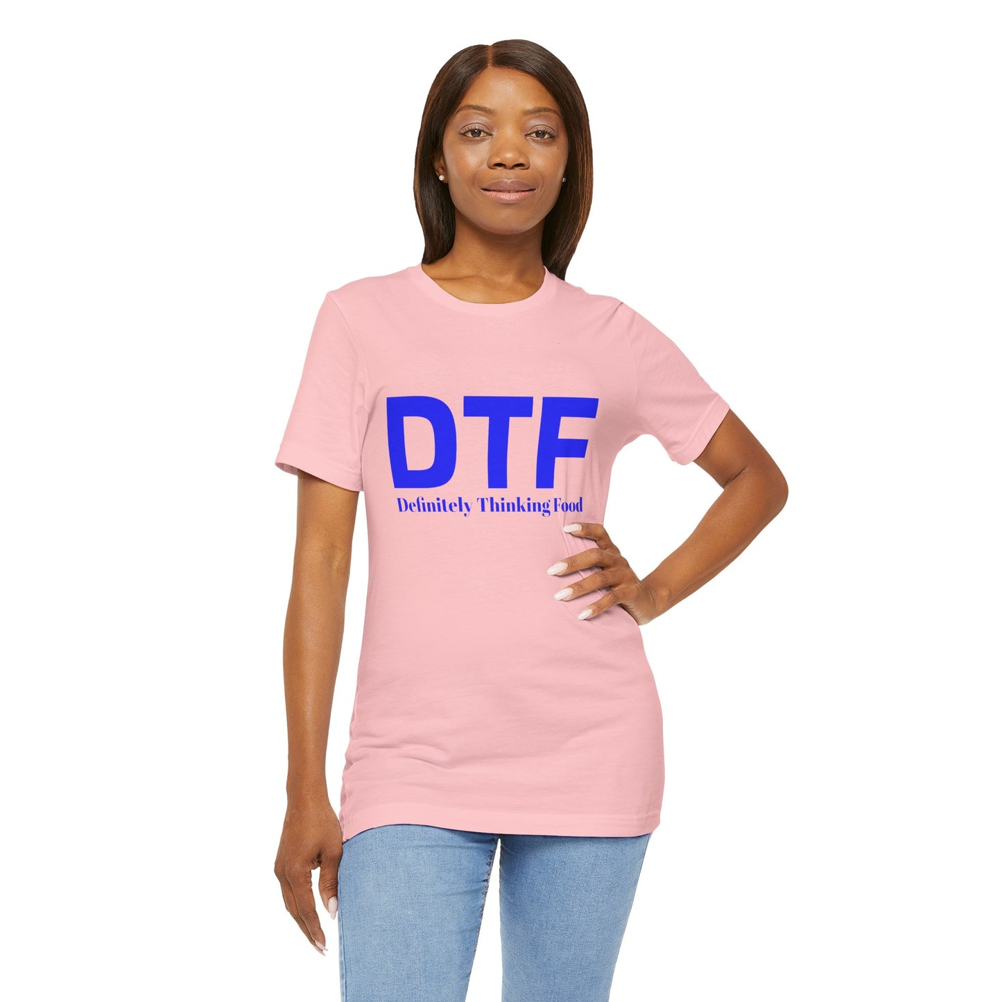 DTF 'Definitely Thinking Food' Tee — Funny Foodie Graphic T-Shirt