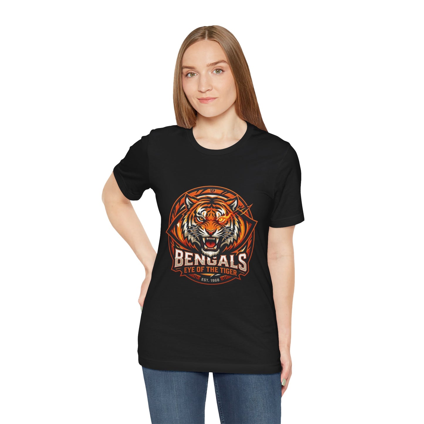 Bengals 'Eye of the Tiger' Graphic Tee – Bold Orange Fan Shirt