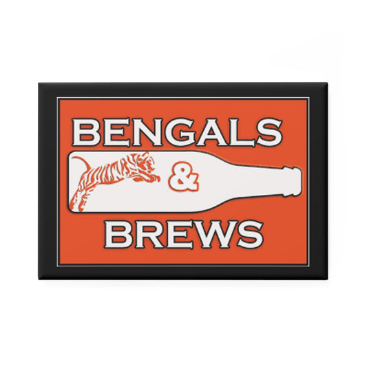 🏈 Official Bengals and Brews Podcast Merchandise / Button Magnet